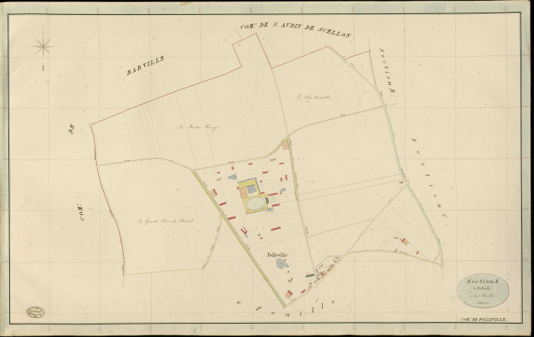 Folleville. Section A _ de Folleville _ 1re de 2 Feuilles