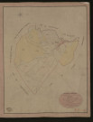 Dangu. Tableau d'assemblage du Plan Parcellaire de la Commune de Dangu. _ Canton de Gisors - Andelys - Eure. _ Terminé sur le terrain le 9 septmbre 1840, sous l'administration de M. de Monicault, Préfet - M. Diévé, Maire et sous la direction de M. Garnier, Directeur des Contributions directes. _ M. Le Fébure, Géomètre en Chef. _ Par M. Depoilly, Géomètre de 1re classe