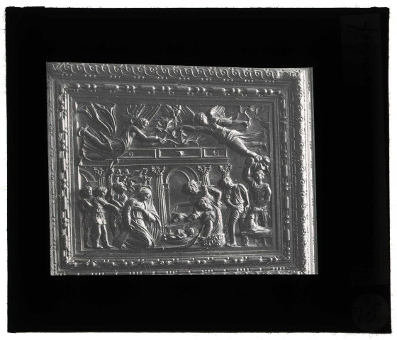 Église Notre-Dame de Verneuil-sur-Avre (Eure), bas-relief en bois "La Nativité".