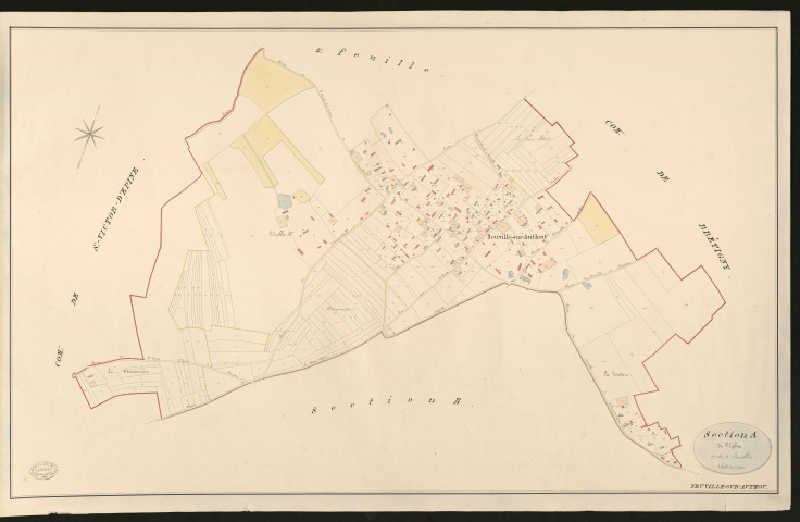 Neuville-sur-Authou. Section A _ de l'Eglise _ 1 re de 2 Feuilles