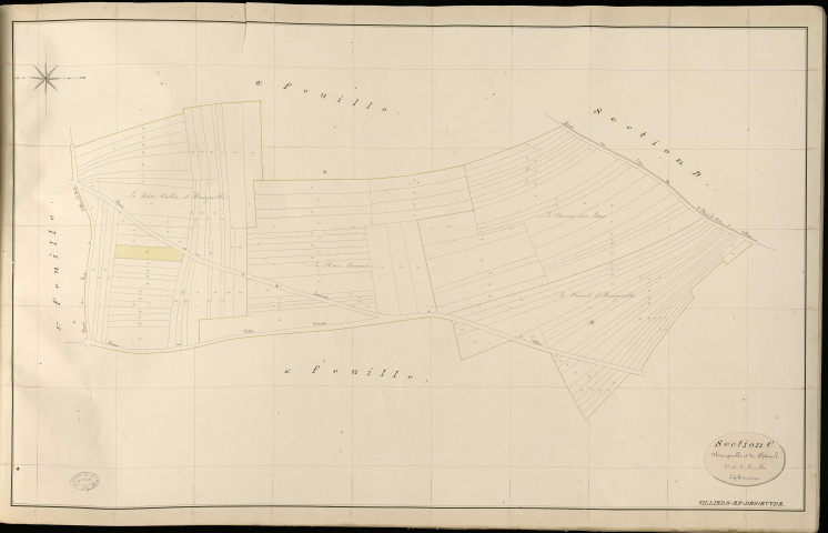 Villiers-en-Désœuvre. Section C _ d'Heurgeville et de Channel _ 3e de 5 feuilles