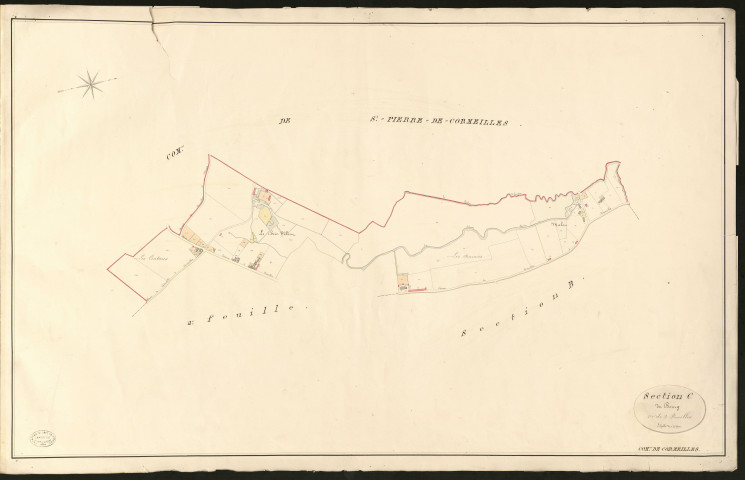 Cormeilles. Section C _ du Bourg _ 1re de 2 Feuilles