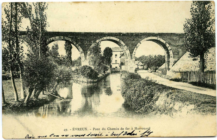 Evreux-Ville. Pont du Chemin de Fer à Harrouard.