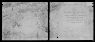 Plaque commémorative de l'occupation de Beyrouth (Liban) et de Tripoli (Libye) en octobre 1918 par le 21ème corps d'armée britannique et le détachement français de Palestine et Syrie.
