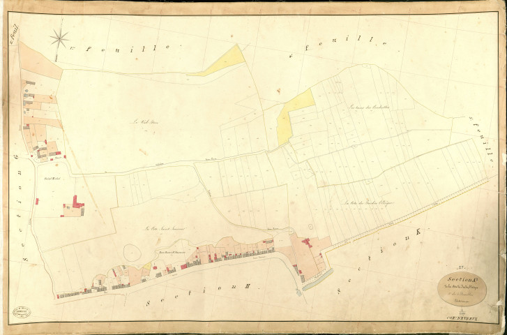 Evreux. Section A _ de la Côte du Jardin l'Evêque _ 3e de 5 Feuilles