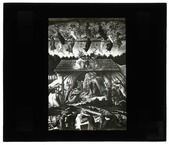 Musée de Londres (Angleterre), tableau de Botticelli « la Nativité ».