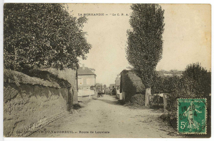 Saint-Cyr-du-Vaudreuil. Route de Louviers.