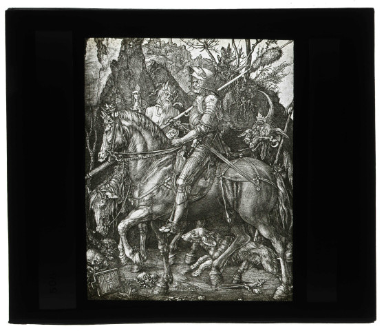 Gravure de Dürer « Le Chevalier de la mort ».