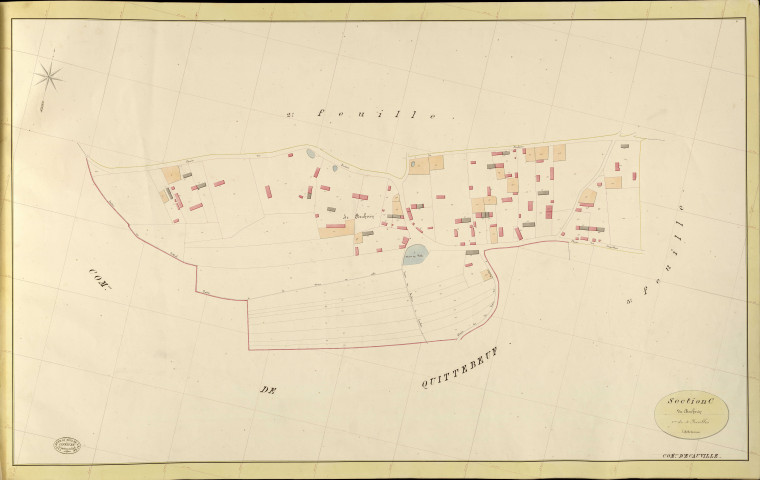 Ecauville. Section C _ du Beuherin _ 1re de 4 Feuilles