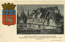 Seine-Maritime. Maison de Pierre Corneille à Petit-Couronne avant la restauration. - Reproduite d'après une gravure sur bois publiée dans l'édition des Classiques français de Hachette et Cie.