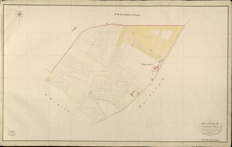 Boncourt. Section A _ de la sente de Cocherel _ 3e et dernière Feuille