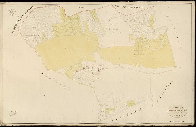 Madeleine-de-Nonancourt (La). Section B _ de la Couture et des grandes Bruyères _ 1re de 2 Feuilles