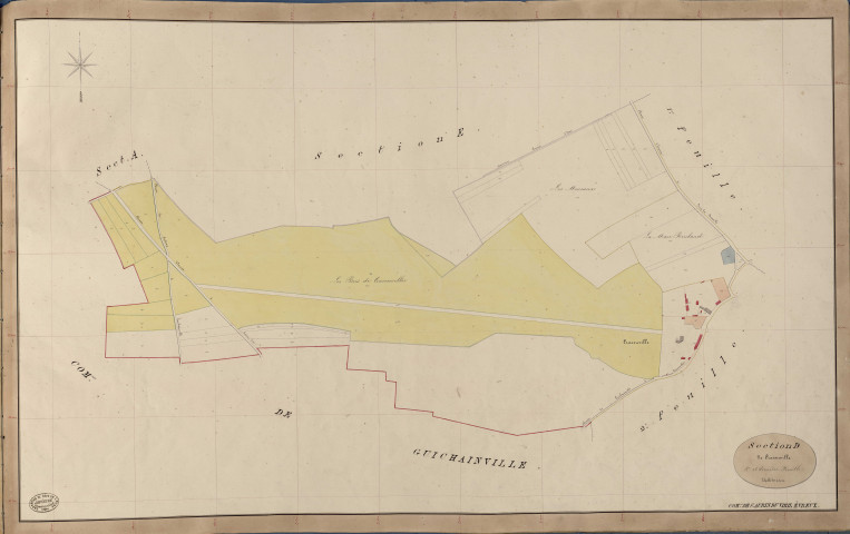 Saint-Aubin-du-Vieil-Evreux. Section D _ de Cracouville _ 3e et dernière Feuille