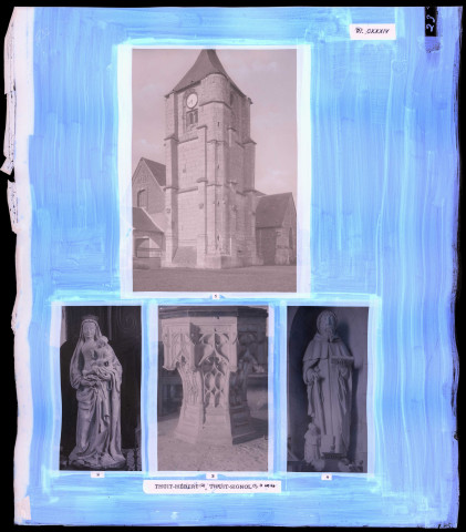 "Églises rurales du département de l'Eure" du chanoine Bonnenfant tome II, planche CXXXIV Thuit-Hébert (Eure) et Le Thuit-Signol (Eure).