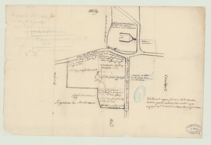 Bottereaux (Les) - Plans parcellaires de la paroisse, seigneurie de Monrimé. *