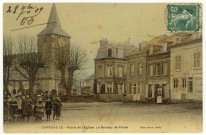 Conteville. Place de l'Eglise-Le Bureau de Poste.