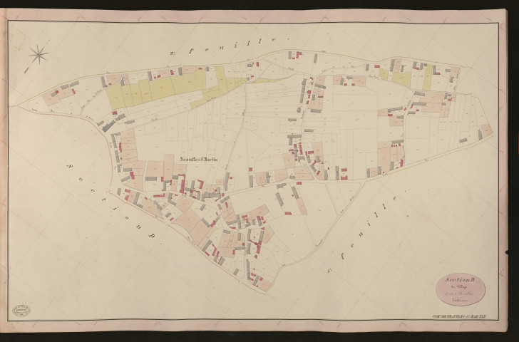 Neaufles-Saint-Martin. Section B _ du Village _ 4e de 5 Feuilles