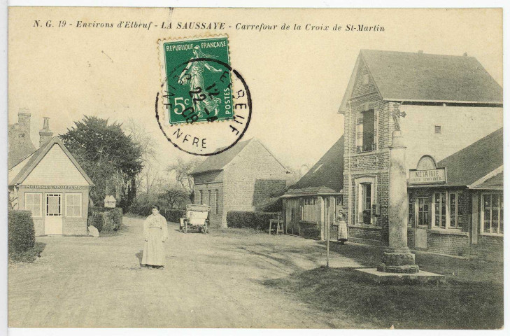 Saussaye (La). Carrefour de la Croix de St-Martin.