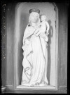Statue de Vierge à l'enfant de l'église de Tosny (Eure). Pierre hauteur 1,30m.