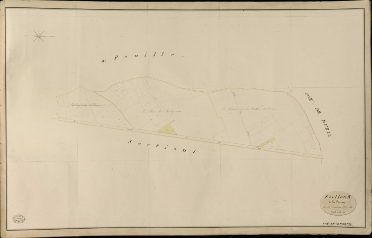 Verneuil-sur-Avre. Section K _ de la Puisaye _ 3e et dernière Feuille