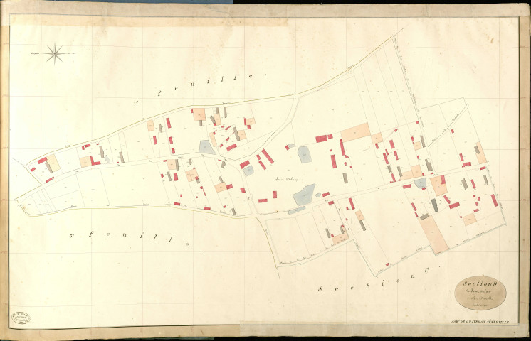 Graveron-Sémerville. Section D _ de Saint Melain _ 2e de 3 Feuilles