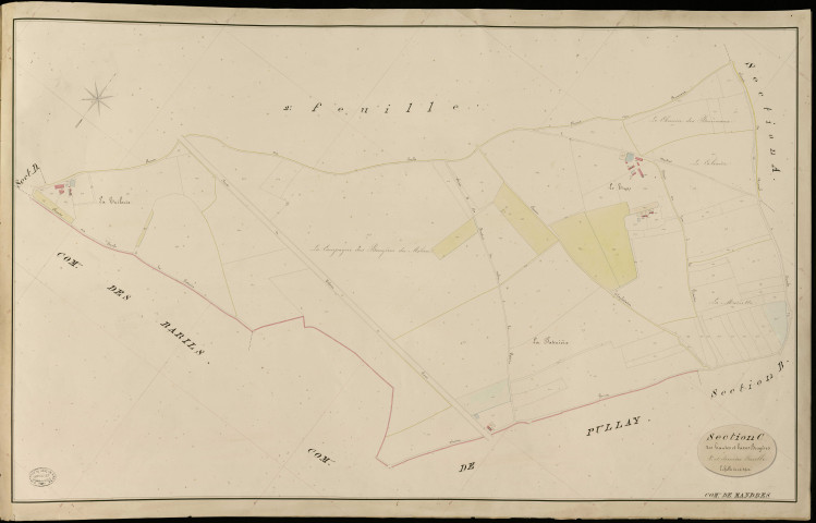 Mandres. Section C _ des hautes et basses bruyères _ 3e et dernière Feuille