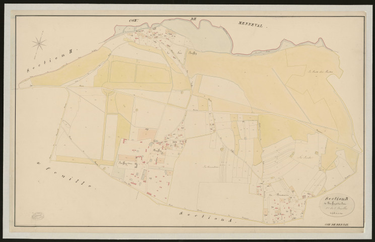 Bernay. Section B _ de Bouffey et du Bosc _ 1re de 3 Feuilles