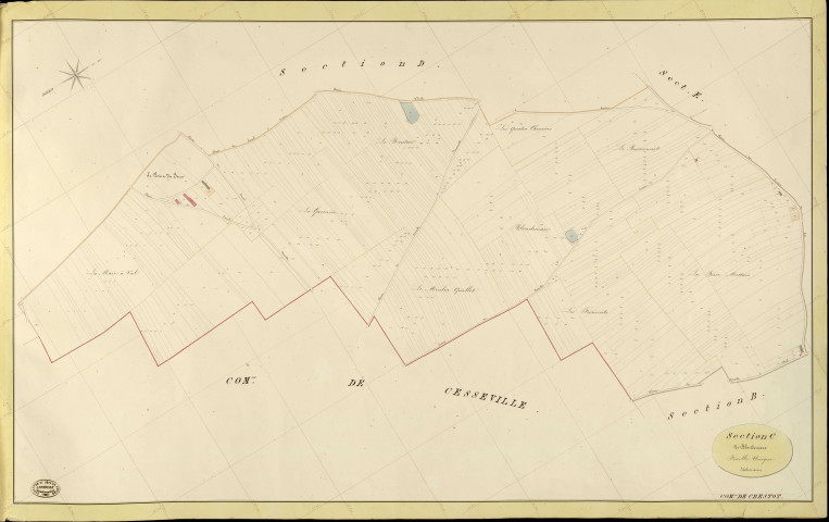 Crestot. Section C _ de Blondemare _ Feuille Unique