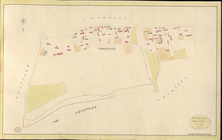 Saint-Aubin-d'Ecrosville. Section C _ de l'Eglise et du Château _ 2e de 5 Feuilles