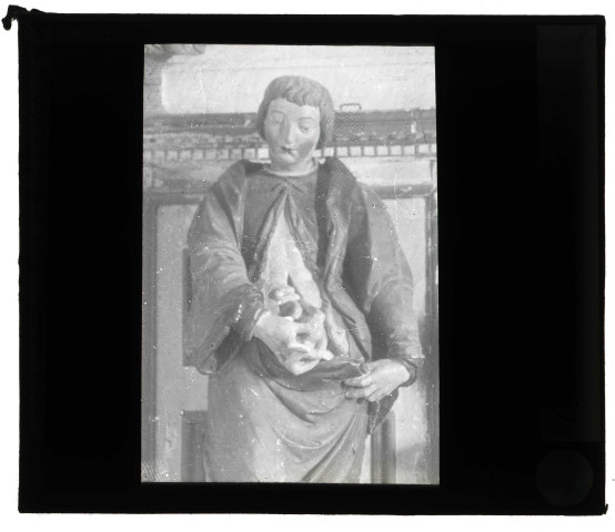 Église d'Authouillet (Eure), statue de Saint-Mamers.