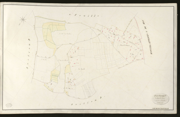 Toutainville. Section C _ de Mont-les-Mares _ 1re de 2 Feuilles