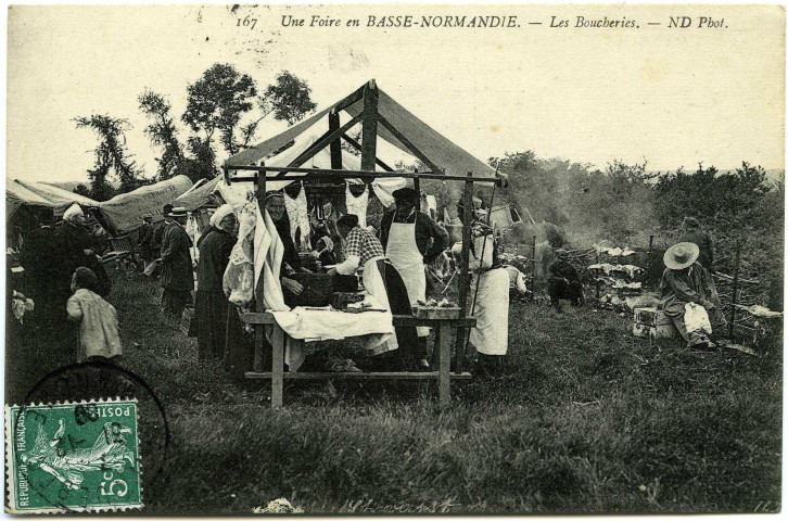 Basse-Normandie. Une Foire en Basse Normandie. - Les Boucheries.