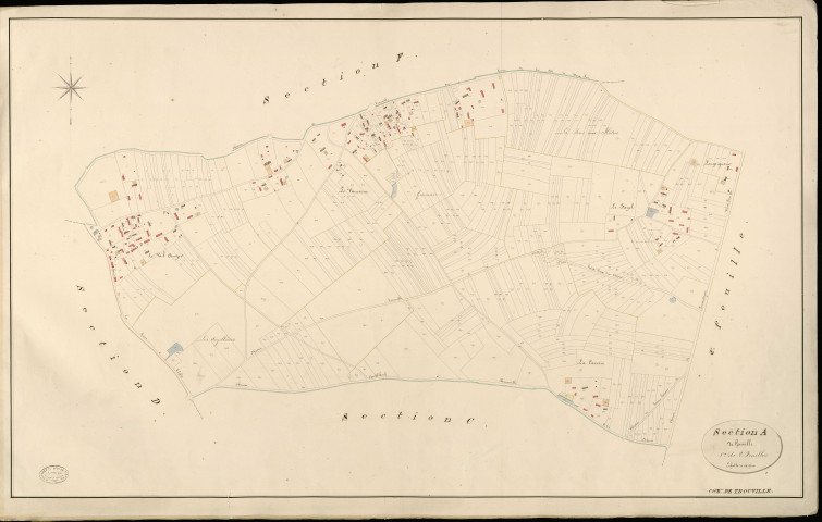 Trouville-la-Haule. Section A _ de Gaiville _ 1re de 2 Feuilles