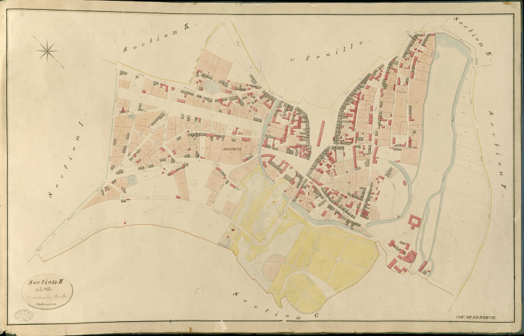 Breteuil-sur-Iton. Section H _ de la Ville _ 2 et dernière Feuille