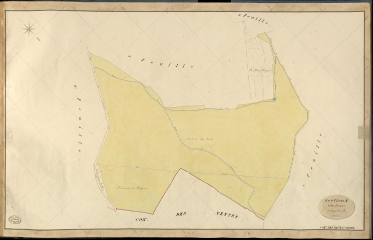 Baux-Sainte-Croix (Les). Section A _ du Mare Pasquier _ 3e de 19 Feuilles