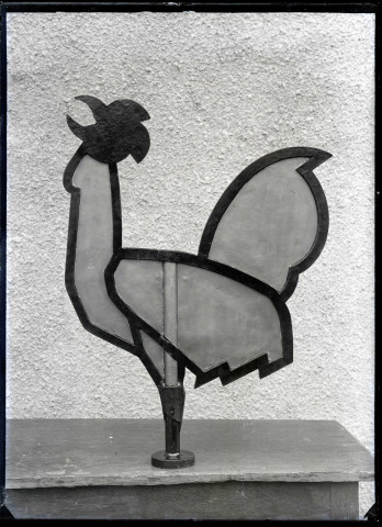 Girouette représentant un coq de l'église de Ménesqueville (Eure).