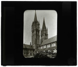 Église abbatiale Saint-Étienne de l'abbaye aux Hommes de Caen (Calvados), clocher côté sud-ouest.