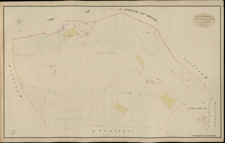 Haye-Saint-Sylvestre (La). Section A _ du Bois Branger et de la Vallée _ 1re de 2 Feuilles
