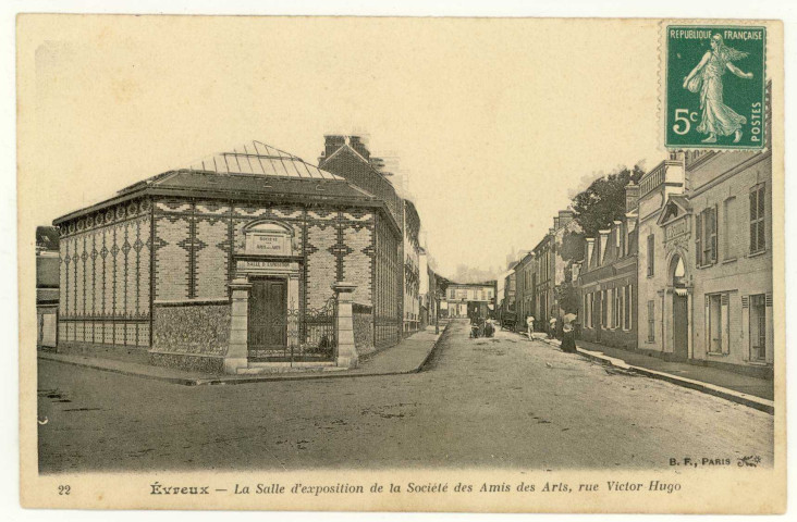 Evreux-Ville. La Salle d'Exposition de la Société des Amis des Arts, rue Victor Hugo.