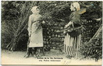 Divers. Scènes de la Vie Normande. - Petites bûcheronnes.