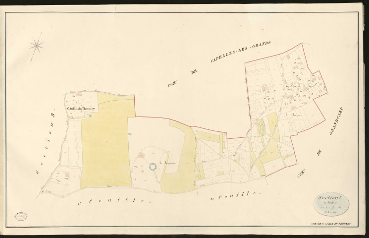 Saint-Aubin-du-Thenney. Section C _ du Catelier _ 1re de 3 Feuilles