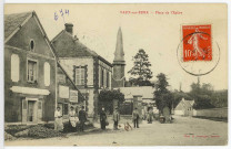 Vaux-sur-Eure. Place de l'Eglise.