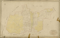 Francheville. Tableau d'assemblage _ du Plan Parcellaire de la Commune de Francheville _ Canton de Breteuil - Evreux - Eure. _ Terminé sur le Terrain en 1829 , sous l'administration de M. Le Vicomte Raymond Delaître , Préfet _ M. Genty, Maire _ sous la Direction de M.Boullenger, Directeur des Contributions directes _ M. Hautier, Géomètre en Chef. _ Par M. Thorel, Géomètre de 1re classe.