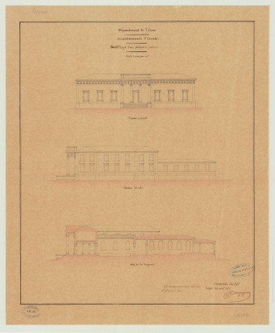 Evreux _Palais de Justice, projet 3. "Avant projet d'un Palais de Justice".