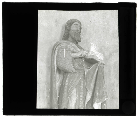 Prieuré Saint-Lambert de Malassis à Fontaine-la-Soret (Eure), statue de Saint-Jean-Baptiste.