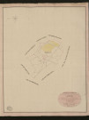 Cantiers. Tableau d'assemblage du Plan Parcellaire de la Commune de Cantiers. _ Canton d'Ecos - Andelys - Eure. _ Terminé sur le terrain le 10 août 1836, sous l'administration de M. A Passy, Préfet - M. Hébert, Maire et sous la direction de M. Marel, Directeur des Contributions directes. _ M. Le Fébure, Géomètre en Chef. _ Par M. Canu, Géomètre de 1re classe