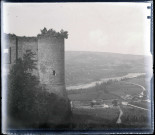 Vue de la vallée de la Seine depuis les ruines du Château Gaillard aux Andelys (Eure).