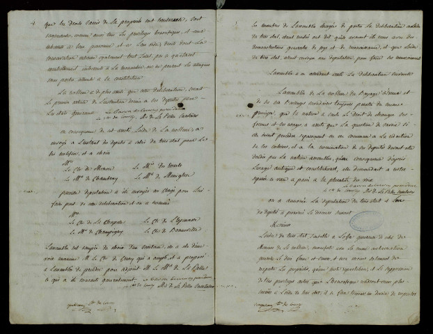 Procès-verbal manuscrit.
