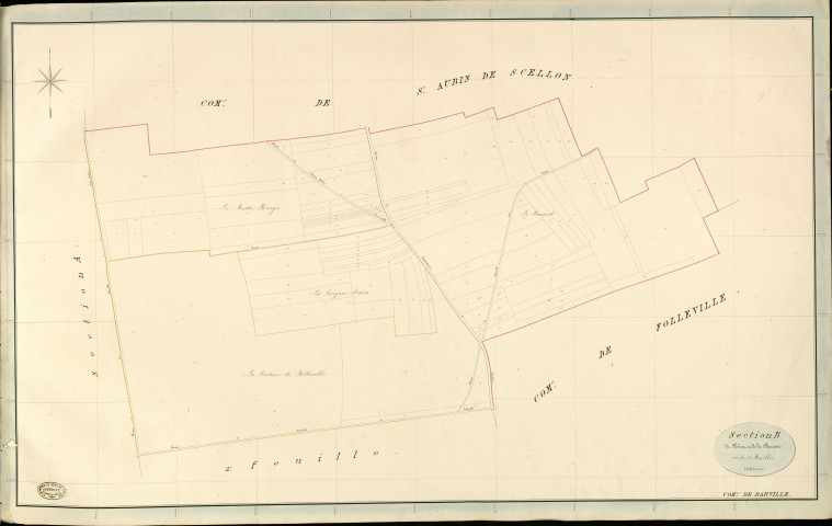 Barville. Section B _ du Chênot et de la Chaussée _ 1re de 2 Feuilles