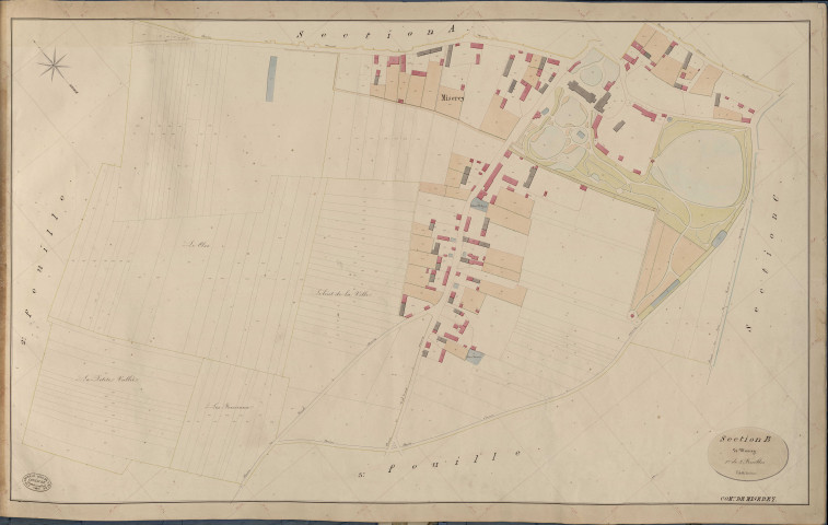 Miserey. Section B _ de Miserey _ 1re de 3 Feuilles